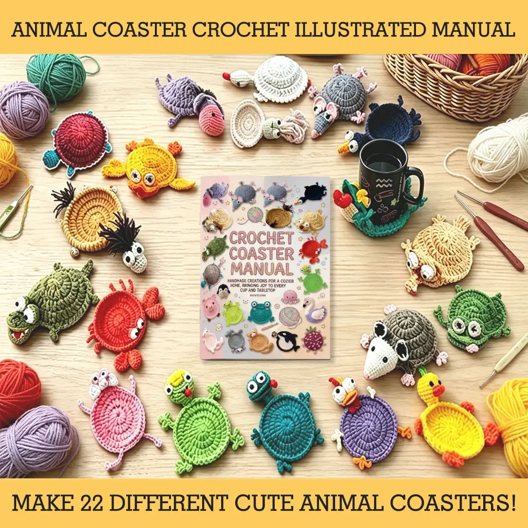 Crochet Pattern Collection: Cute Crochet 20 Animal Designs, Step-By-Step Instructions, Beginner-Friendly, Includes Puppies, Squirrels, Frogs, Etc