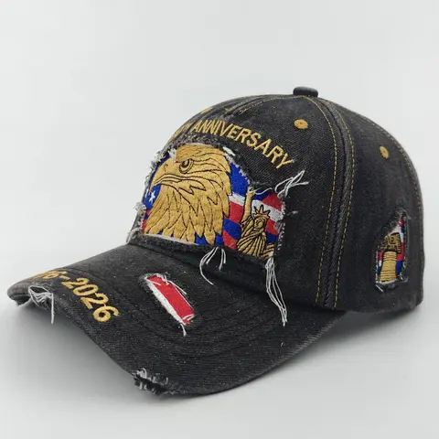 USA 250th Anniversary Hat, Adjustable 250th Anniversary Embroidered Patriotic Baseball Caps, Embroidered Snapback Adjustable, Tribute Retro Washed Hat, Statement Cap