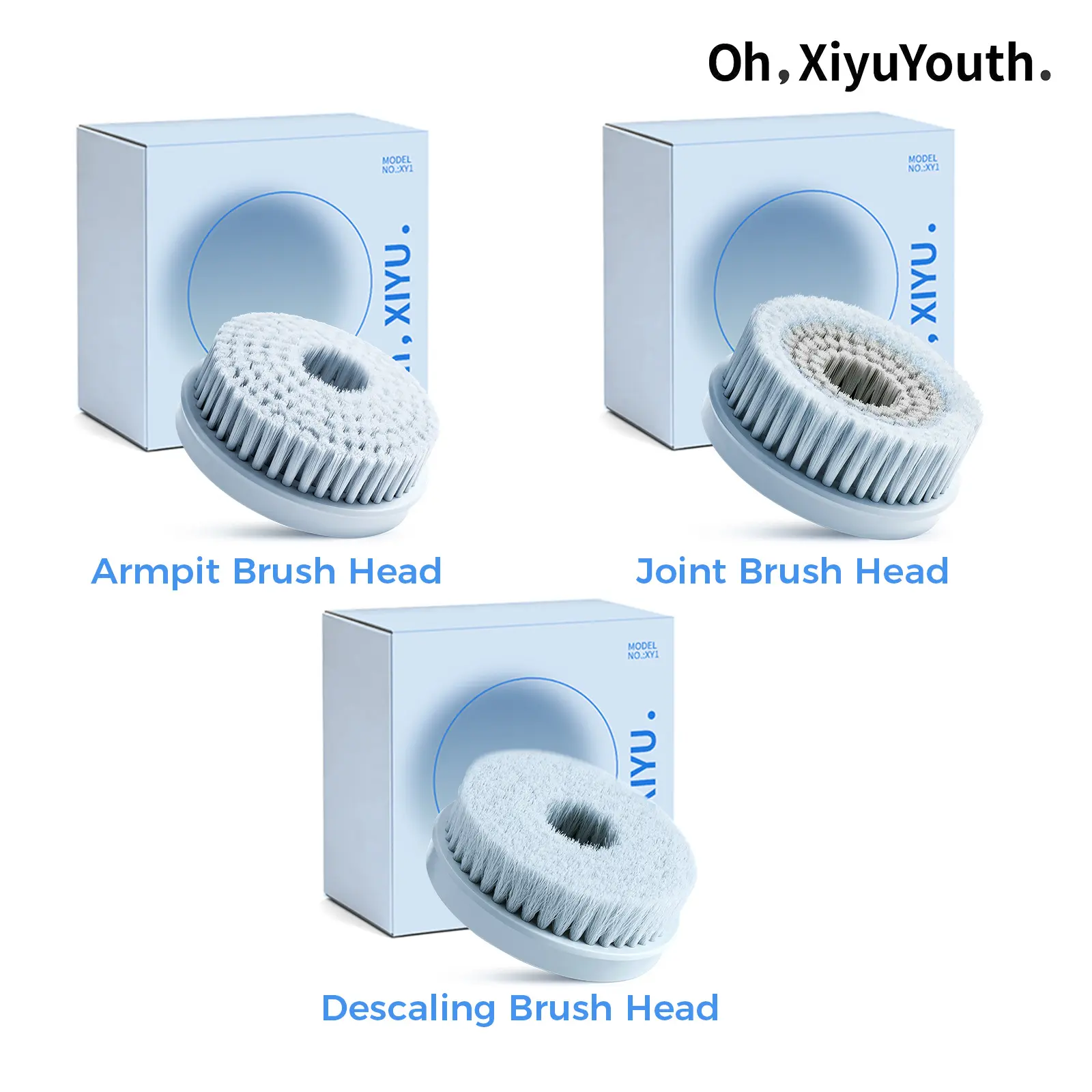 Oh,XiyuYouth. Electric Body Brush Bath Brush Head Suitable For Personal Bathroom Supply, Compatible with XY1 XY1-Plus - Oh, XiyuYouth. (Pronounced 'Oh, She-You') Shower Essentials Exfoliating Tool