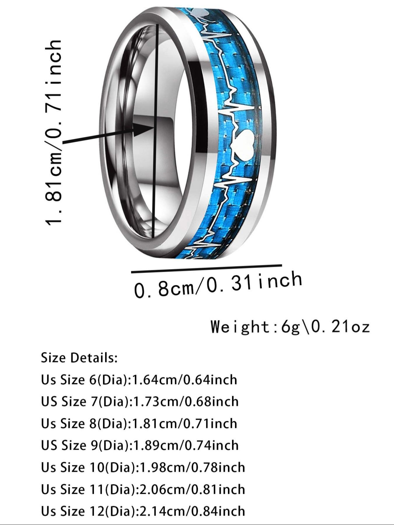 Stainless Steel Ring, Fashion Heartbeat Design Ring for Party, Daily Decor, Trendy All-match & Exquisite Jewelry for Birthday Gift, Statement Multi Ring