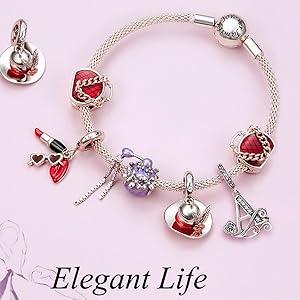 Silver Letter Charm Fit for Pandora Charms Bracelet Alphabet Initial Dangle Charms Beads Jewelry Gifts for Women