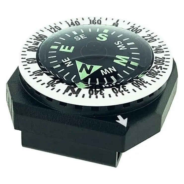 Micro Orienteering Wrist Compass with Rotating Bezel | Fits Watch Band or Paracord BraceletGift