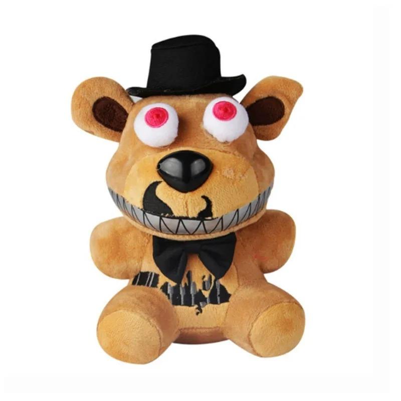 Cute FNAF Plush Dolls 18cm Freddy Bonnie Foxy Cartoon Stuffed Toys Children Birthday Gift