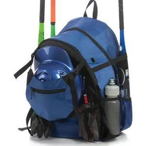 Baseball Bag - Baseball Backpack With External Helmet Holder for Baseball, T-Ball & Softball Equipment & Gear for Youth and Adults |   Holds Bat, Helmet, Glove, Shoes