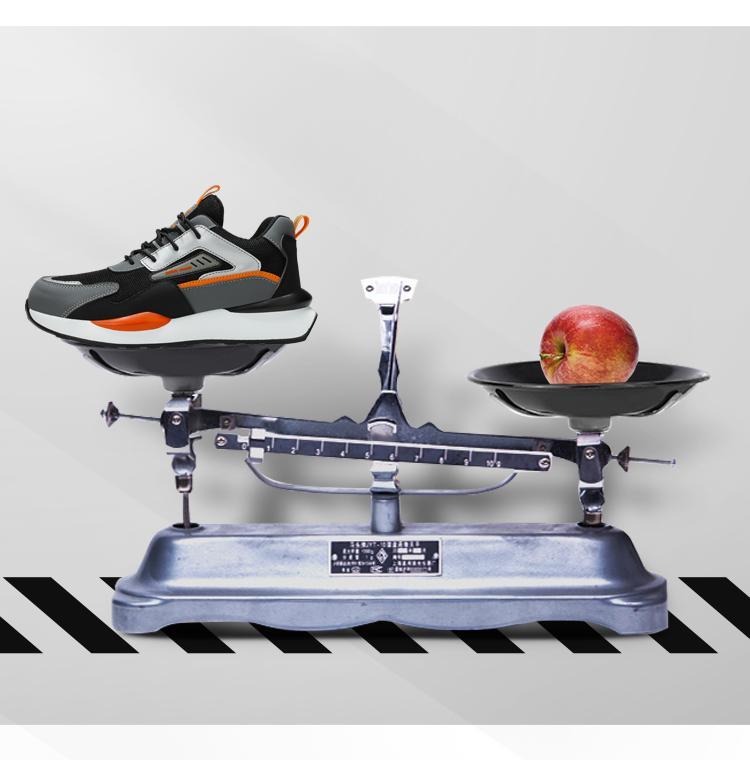 Breathable mesh safety shoes for men, lightweight and comfortable work shoes, slip-resistant, color block Indestructible