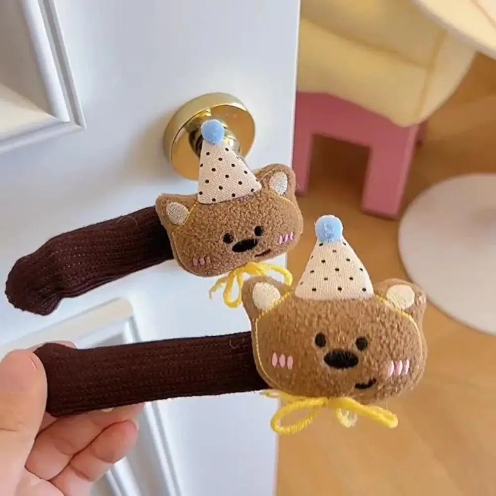 Anti-Static Door Knob Cover Scratch-resistant EVA Doorknob Gloves Anti-Collision Bear Door Knob Protector Furniture Decoration