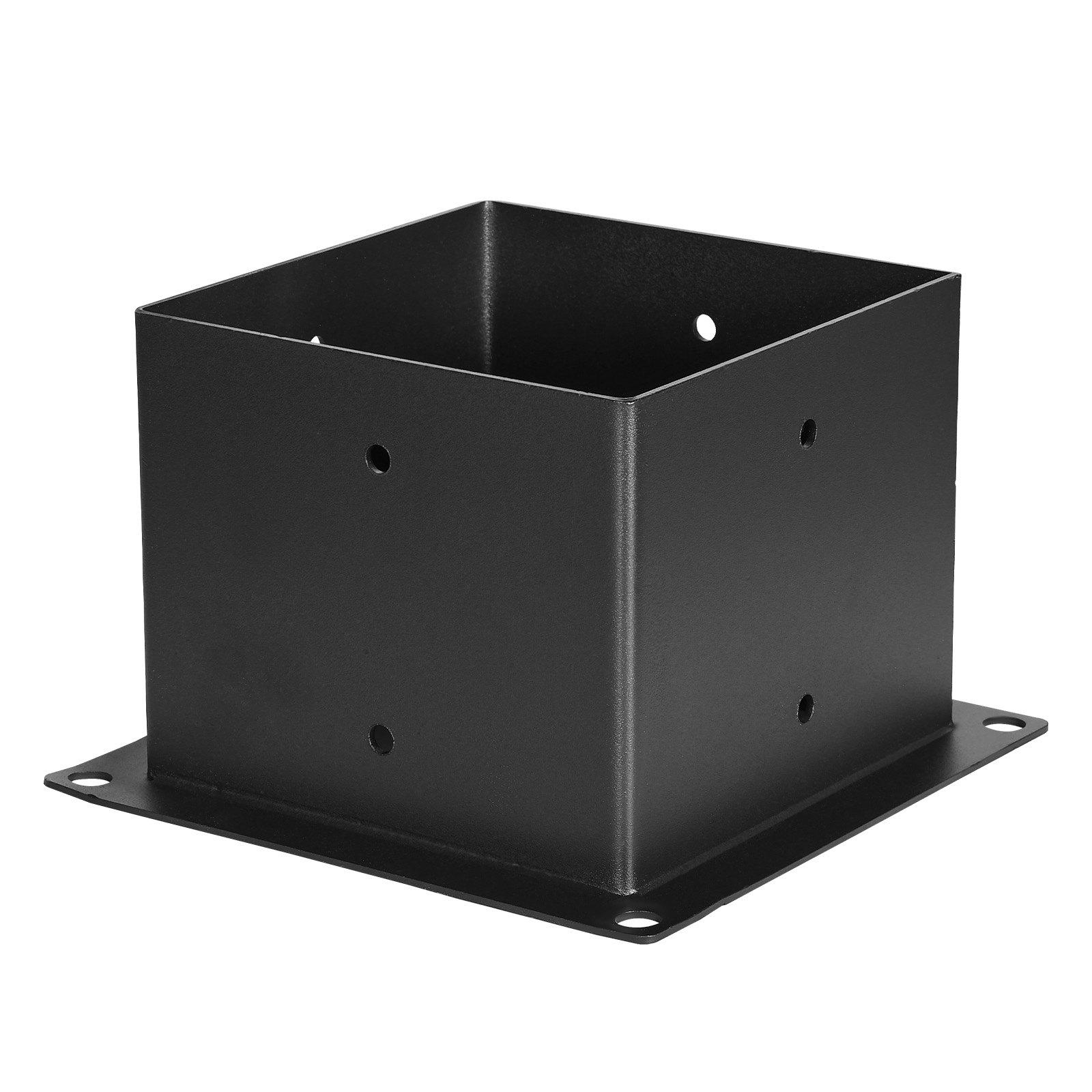 VEVOR Pergola Bracket Kit, 6x6 Inch (Inner Size 5.5x5.5), 4 Pcs 3-Way Heavy Duty Corner Bracket Woodworks DIY Post Base Kit, Easy Installation Wooden Beams for Gazebos, Patio Pergolas, Log Cabin