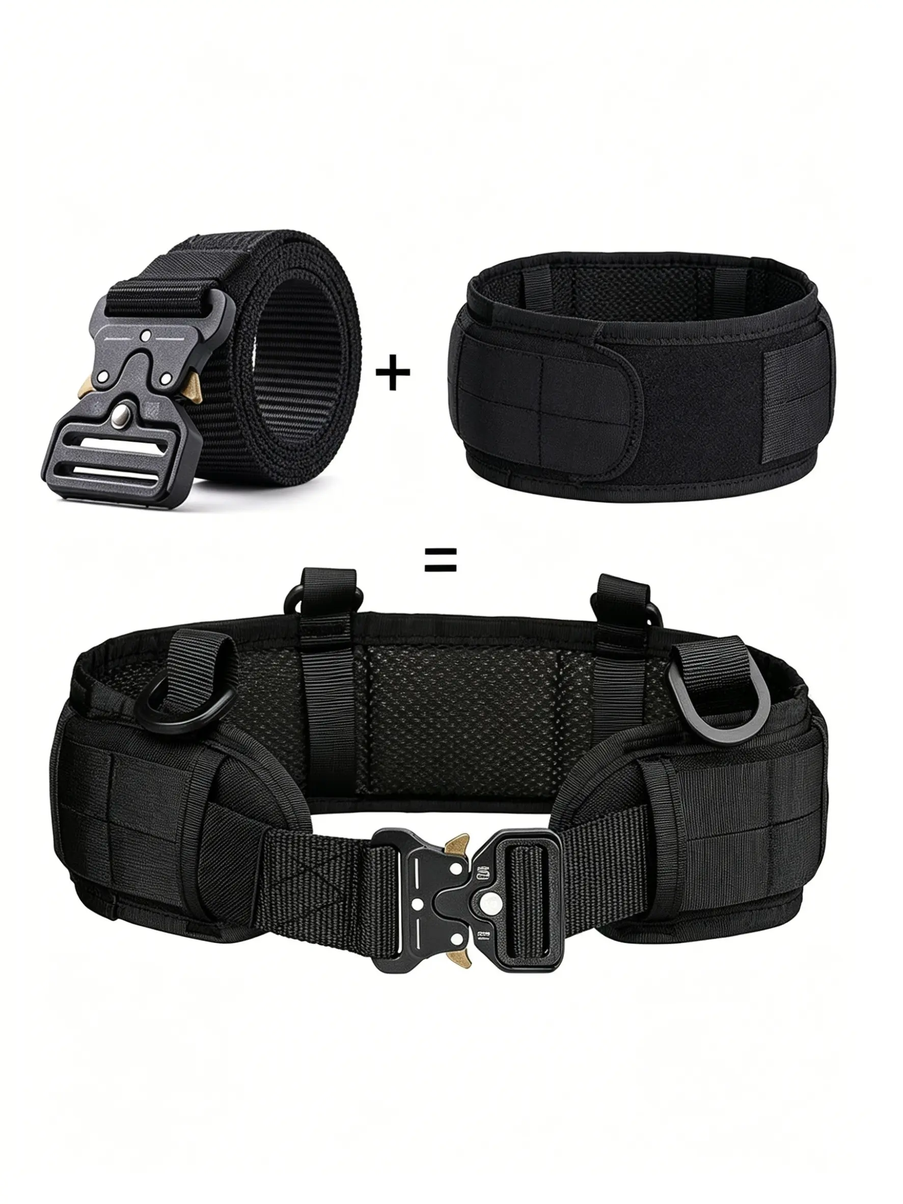 Outdoor Tactical Belt Multifunctional Nylon Waistband Set, Realistic Training Tactical Belt, Durable and Versatile for Outdoor Activities, Durable Outdoor Hiking, Durable Belts, Army Belt