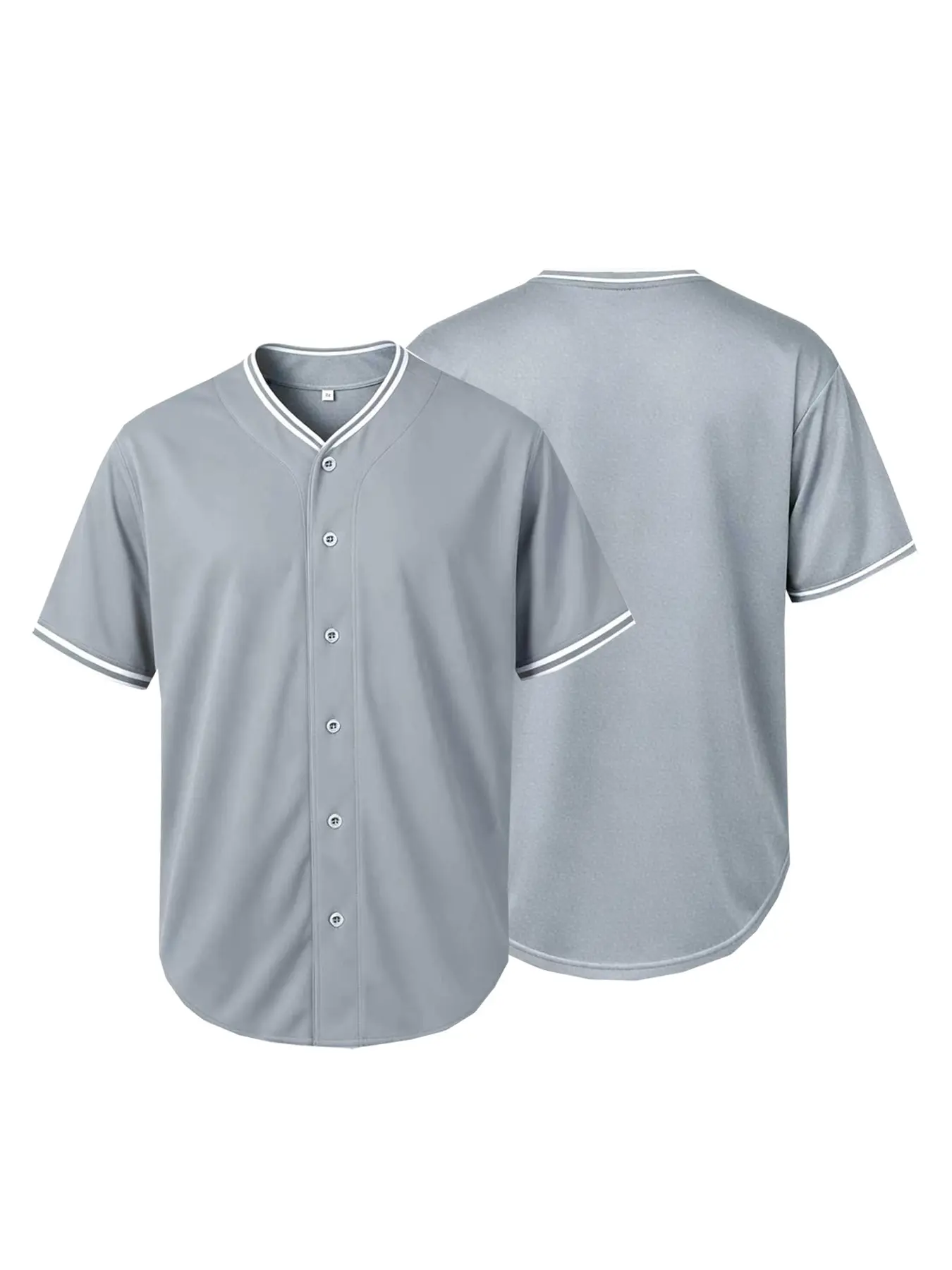 Blank Baseball Jersey | Unisex Button Down DIY Athletic Top
