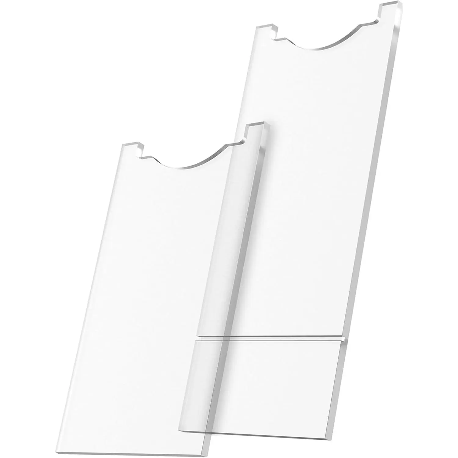 Couch Wall Spacer and Bed Stopper – Protector from Furniture & Headboard,Prevents Fire Risks from Heaters and Keeps Space for Outlets, Protects Walls,Adjustable from 9" to 7",(2‑Pack,Clear).