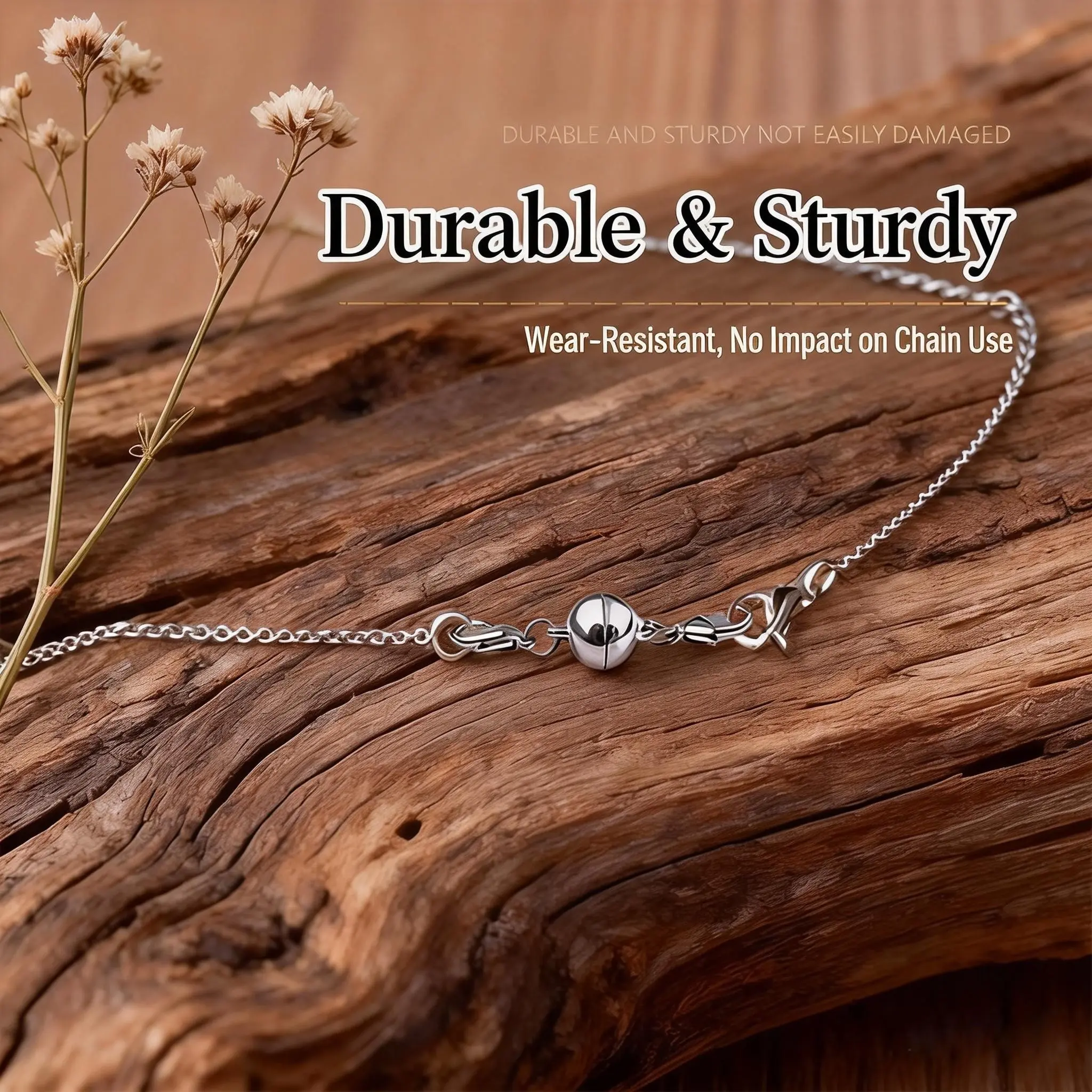 Magnetic Necklace Clasp, Dual-Head Strong Magnet Bracelet Clip, Chain Fastener, Jewelry Organizer Tool, Secure Closure for Necklaces