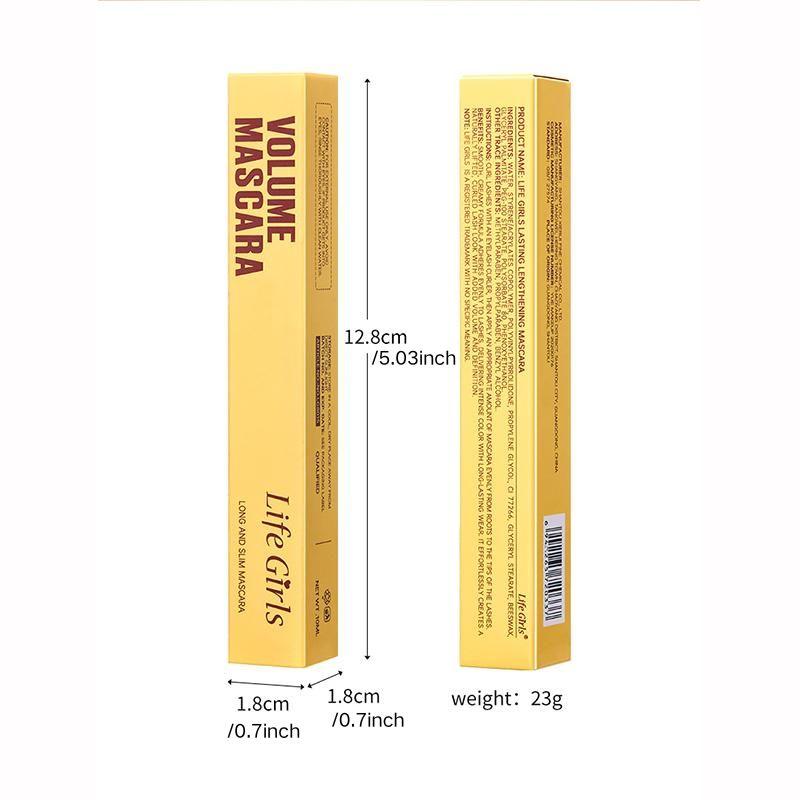 Life Girls Long-Lasting Waterproof Mascara, Volumizing Curling Eyelash Makeup, Smudgeproof Mascara for Women
