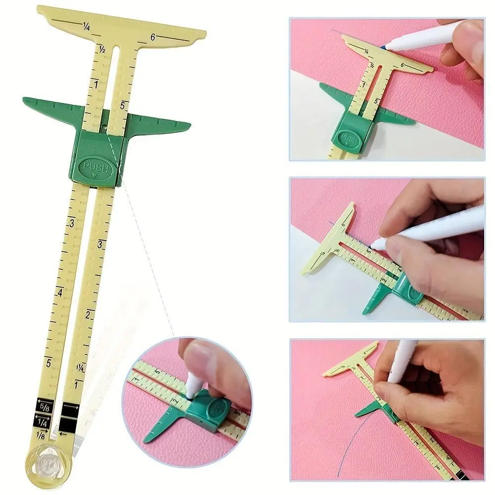 1pcs High Quality 5-IN-1 SLIDING GAUGE with NANCY Measuring Sewing Tool Patchwork Tool Ruler Tailor Ruler Tool Accessories Home Use Sewing Rulers For Fabric