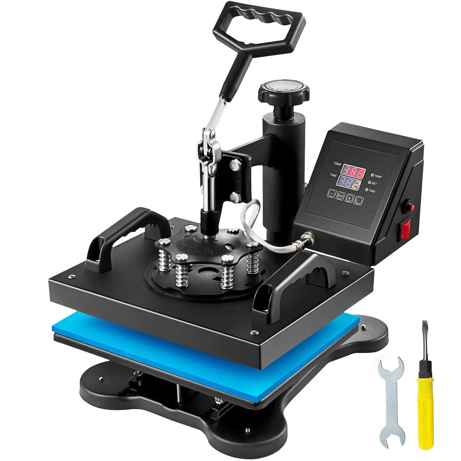 Heat Press Machine, 12x10 Inch (30x23 CM) T-Shirt Press For Heat Transfer And Sublimation, Printing Machine For T-Shirts And Garments, Cotton, Polyester, Nylon And Blends, Desktop DIY Studio Tool With Precise Temperature Control