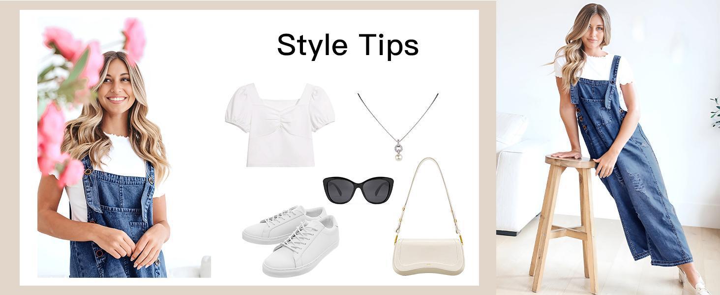 Imily Bela Women's Denim Overalls Casual Jumpsuits Loose Fit Adjustable Strap Distressed Bib Jeans Overall Jumpsuits woman jumpsuit