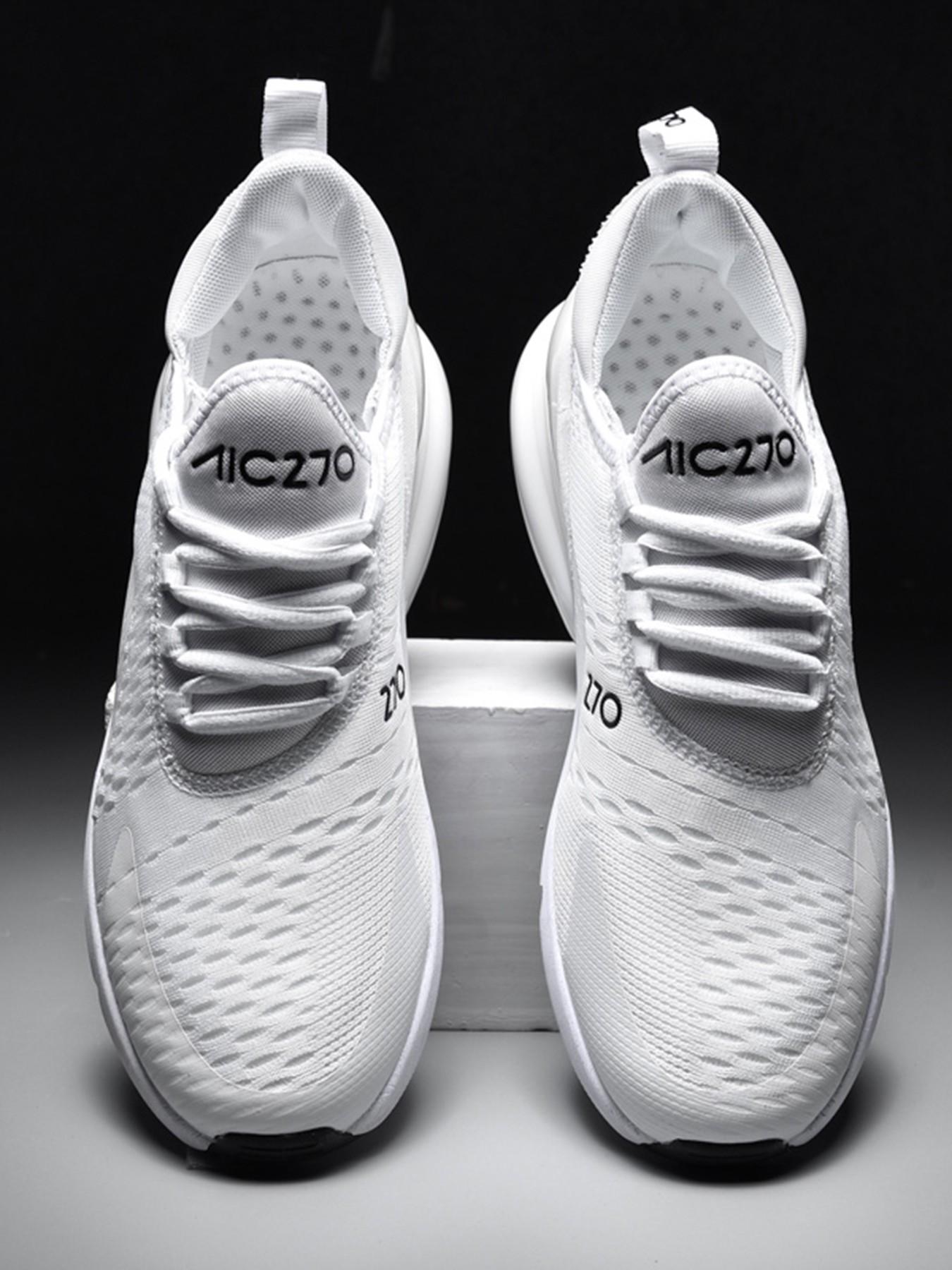 Men's 270 Air Cushion Running Sneakers, Breathable Mesh Upper, Shock-Absorbing Sole, Athletic Gym Shoes for American Athletes & Sneakerheads