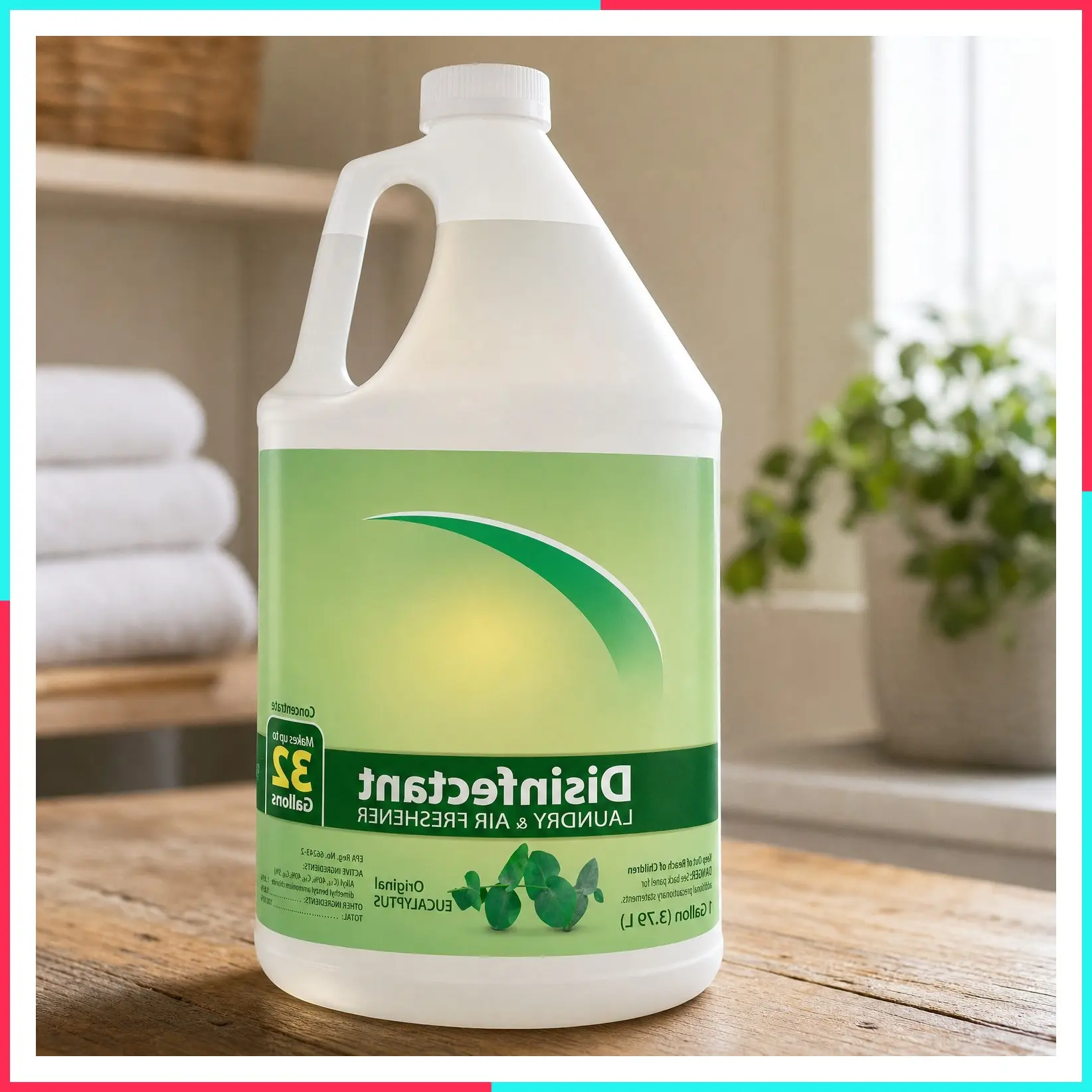 Disinfectant Odor Eliminator and All-Purpose Cleaner Concentrate, Original Eucalyptus Scent, 1 Gallon