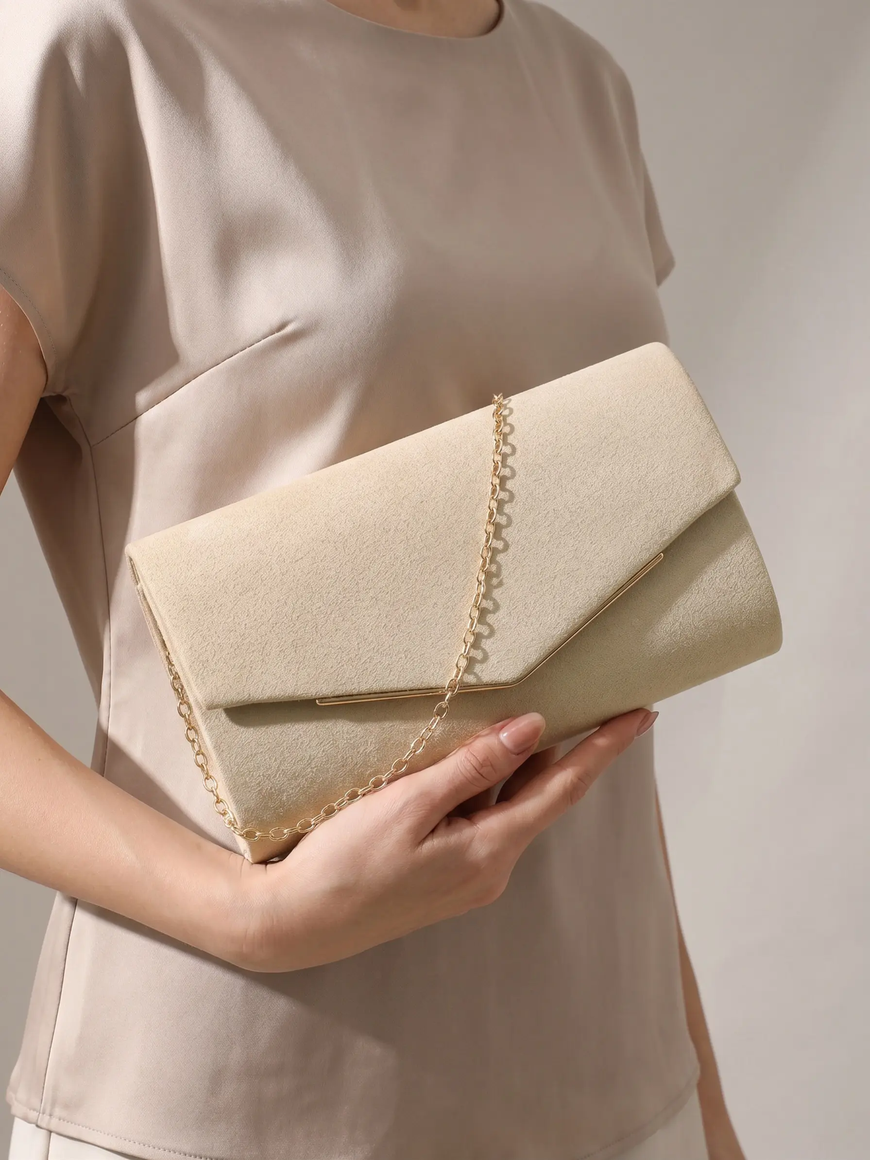New Elegant Women's Simple Evening Handbag, Fashionable Plain Envelope Clutch, Perfect for Weddings, Parties, Holidays, Gifts
