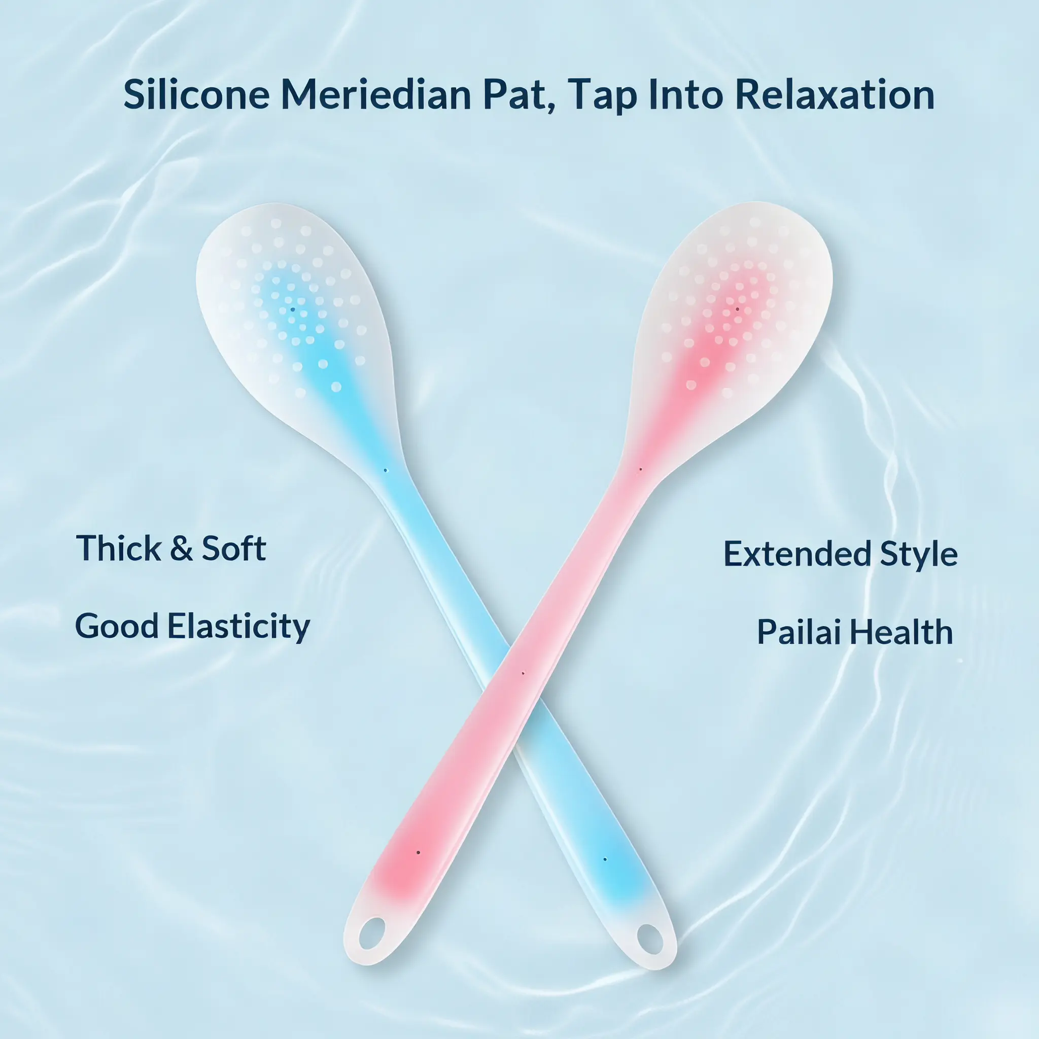 Pat Sha board, silicone meridian pat, pat stick, shoulder and neck pounding, massage, dredging hammer, back beating leg artifact, special for health care