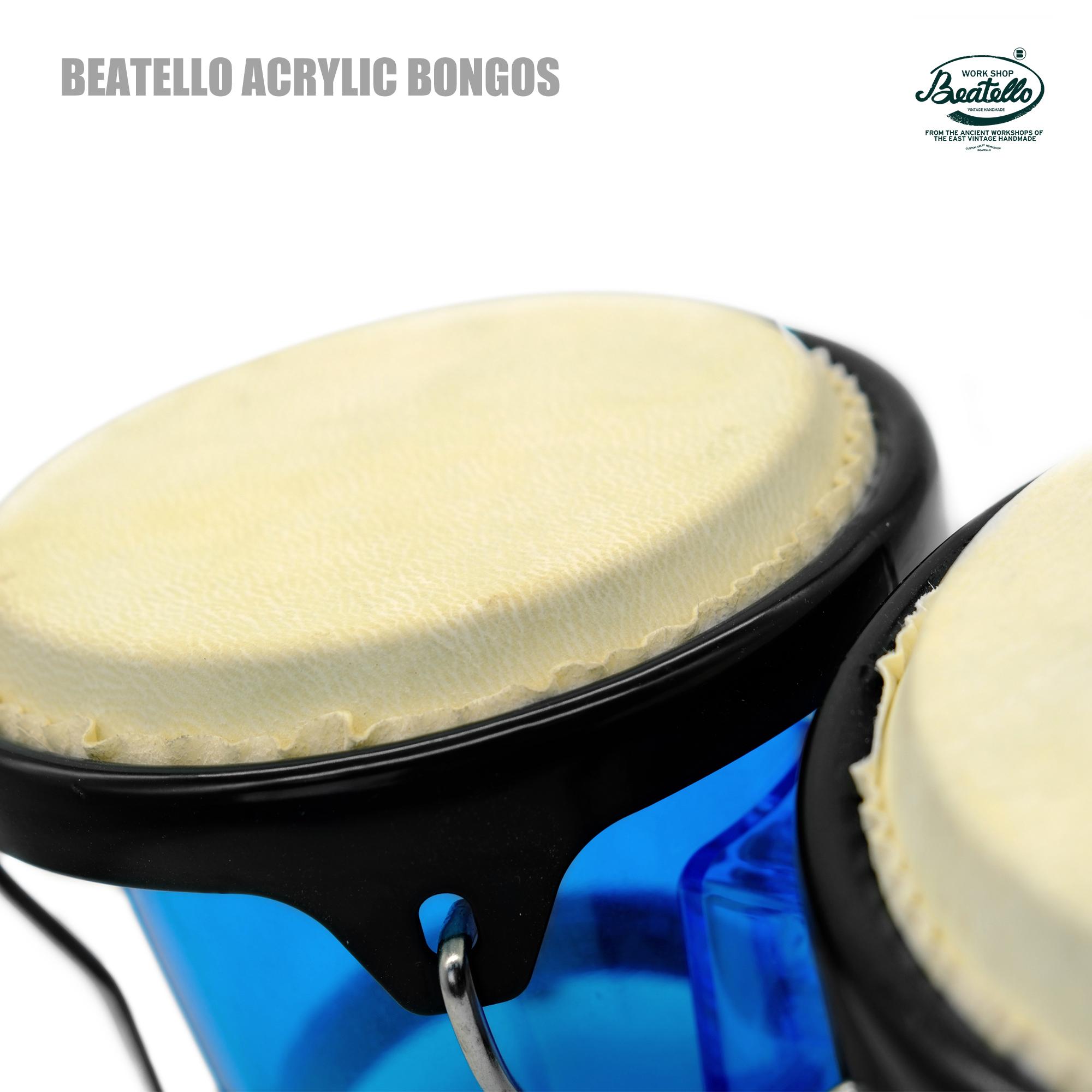 Beatello bongo drum, 1 piece, acrylic shell, goatskin drumhead, 16.14*8 ...