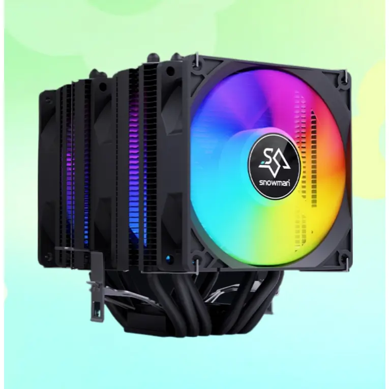 MX6 Series Silent Fan CPU Air Cooler, Multi-Socket CPU Cooling Solution for 1150/1700/2011 X99 Sockets, AMD/I5/I7 Desktop Processors Heat Dissipation, 13X9cm