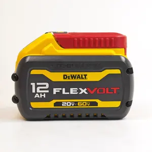 DEWALT FLEXVOLT 12AH 20V/60V MAX Lithium Ion Battery Pack, High Capacity Dual Voltage Rechargeable Replacement Battery Compatible with All DEWALT 20V & 60V FLEXVOLT Cordless Power Tools, Long Runtime Heavy-Duty Jobsite Battery