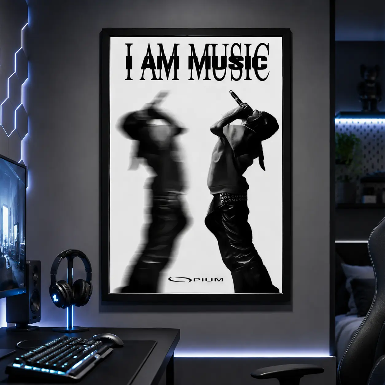 "I AM MUSIC"Art Poster  Carti Poster Aesthetic Inspirational Room Decor for Home Living Rooms album artwork poster hip hop poster living room wall art music themed poster hypebeast culture poster Inspirational Motivational Poster music lover
