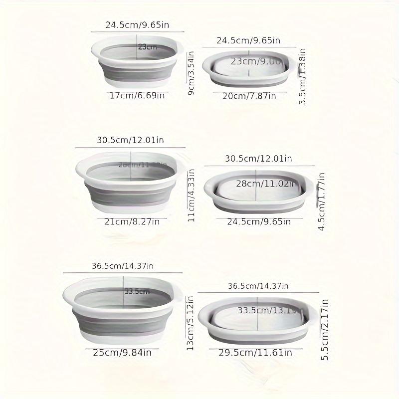 A Compact 3pcs Set That Includes a Collapsible Sink, a Portable Wash Basin, a Square Dish Tub, a Foldable Laundry Basket, And a Plastic Sink, Designed for Efficient Storage of Utensils, Fruits, And for Use During Camping