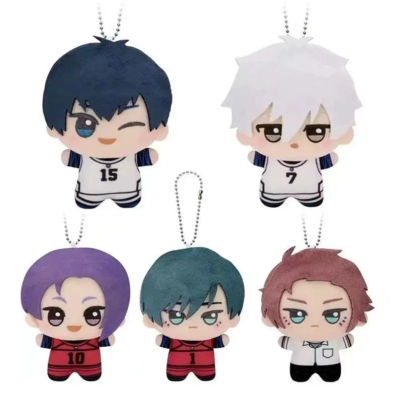 10cm Anime Volleyball Boy Blue Lock Kawaii Bag Pendant Keychain Isagi Mikage Reo Rin Itoshi Itoshi Sae Plush Toy Kids Gift