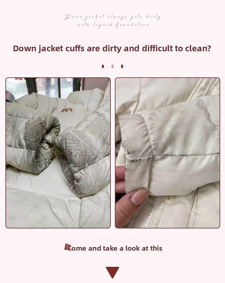 3PCS Anti-stain stickers for trench coat collars, winter down jackets, overcoats, outerwear, and linings; invisible, transparent, and self-adhesive.