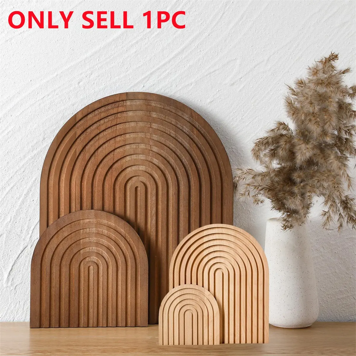 Wooden Wave Shaped Cutting Board, 1 Count Boho Style Decorative Wooden Cutting Board, Home Decor for Kitchen Dining Room