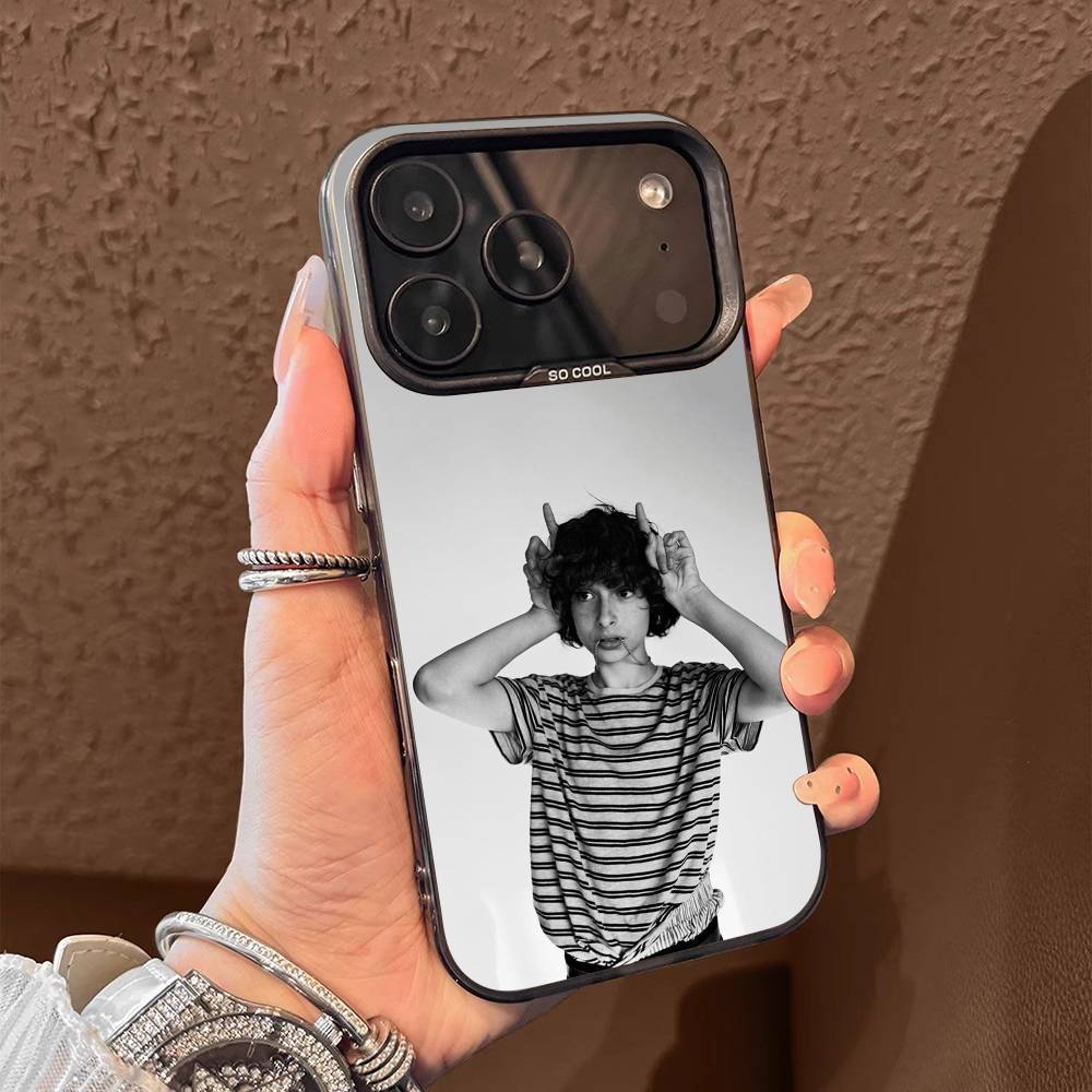 F-Finn Wolfhard Phone Case For iPhone 15,16,12,14,13,17,11,E,Pro,Max,Plus,Air,Mini Black TPU Cover