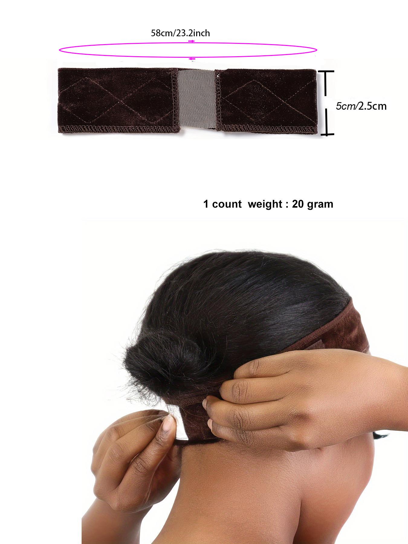 Women's Wig Grip Band, Adjustable Soft Headband with Transparent Lace, Non Slip Velvet Wig Grip Band, Keeps Your Wigs and Head Scarves Secure