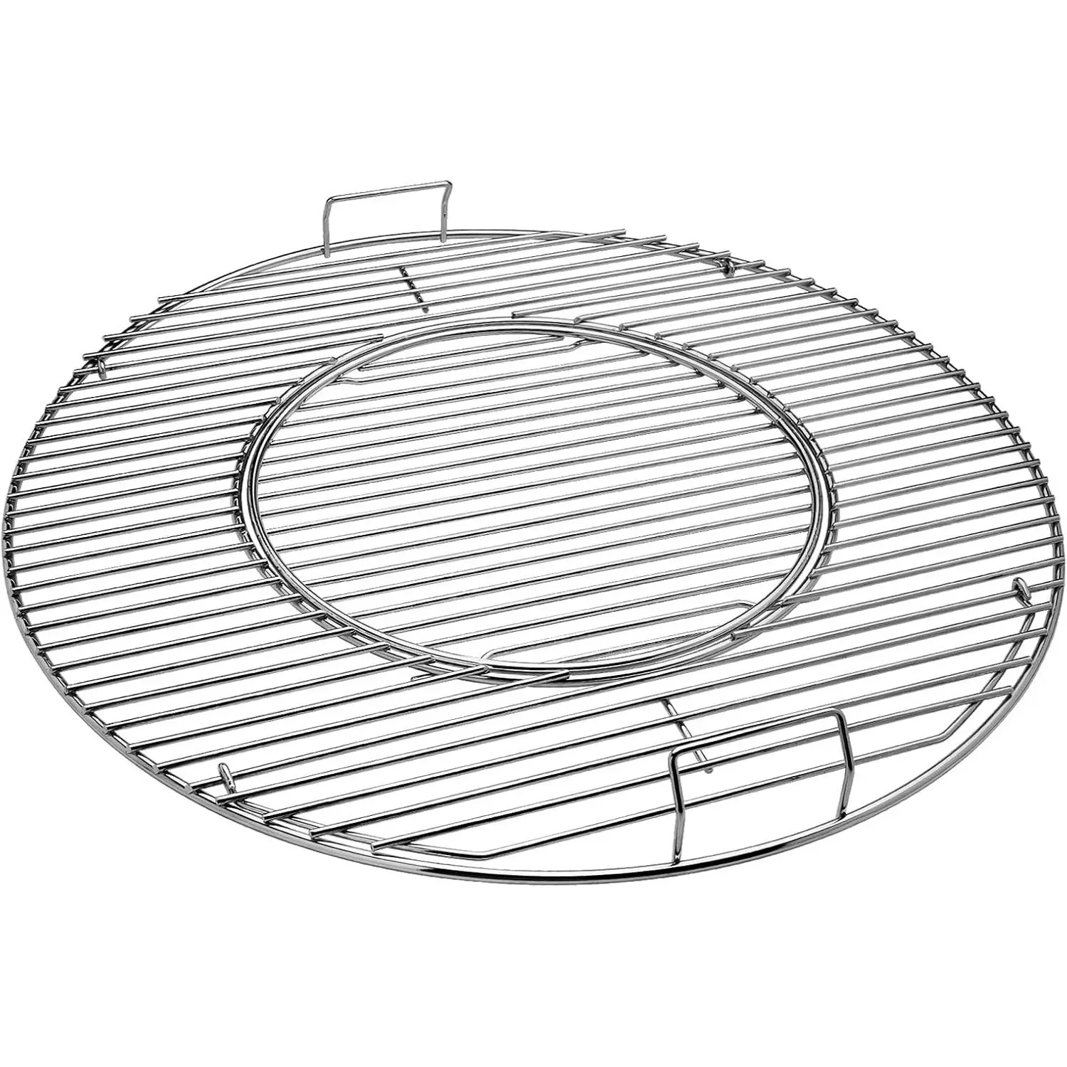 Grill Grate for 22" Weber Charcoal Grills, Kettle, Performer, Master-Touch, Upgraded 8835 Gourmet BBQ System Hinged Cooking Grate, 21.5x21.5 Inch