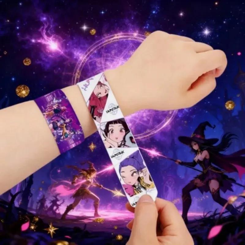 2026 kpob Multicolor Anime Girl Wristband, Fun Snap Bracelet Toy for Kids Birthday Party, Classroom Rewards, Holiday Gifts,Christmas Gifts, Easter Birthday Party Gifts, Mix Bracelets