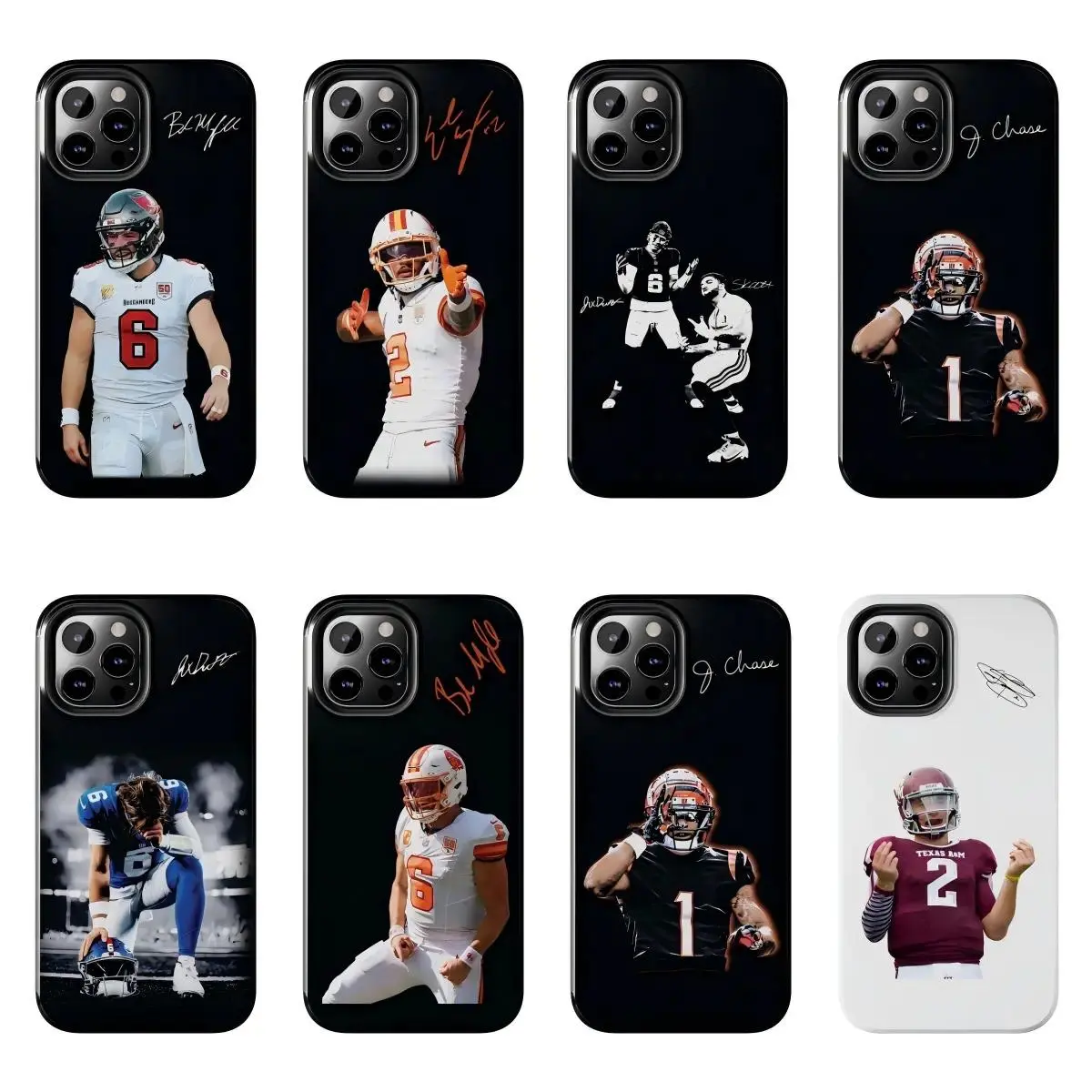 Black Jaxson Skattebo Glossy 2-In-1 Protective Phone Case For iPhone 17-11 (Pro, Pro Max, Plus) & Samsung S26-23
