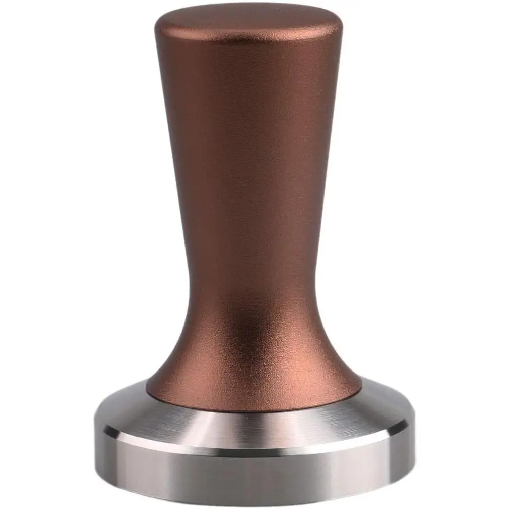 New Stainless Steel Round Coffee Tamper - 51mm Base Barista Espresso Press for Pressing Beans, Easy-Grip Accessory for Barista Life & Coffee Enthusiasts