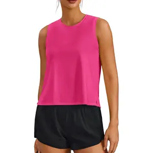 Workout Tank Tops  Women UPF50+ Quick Dry Cropped Tops  Gym Running Pilates Exercise Summer New model