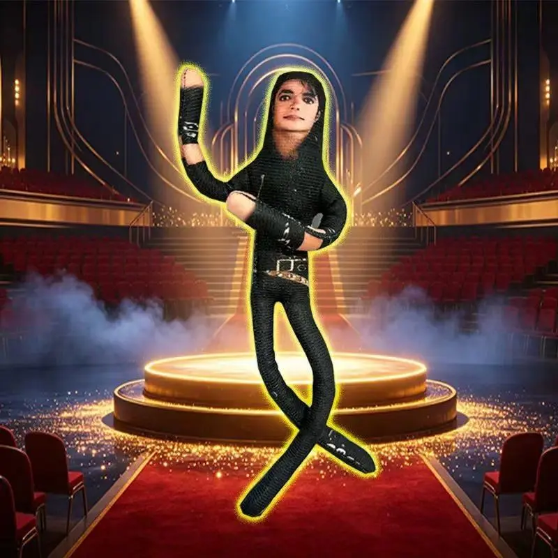 100% New 28cm Anime Michael Jackson Cosplay Prop Plush Stuffed Figure - 1*pcs Joint Mobility Doll, No As Photo Discrepancy, Room Decoration Gift (Toys & Hobbies, Stuffed Toys), 1*Pcs Doll