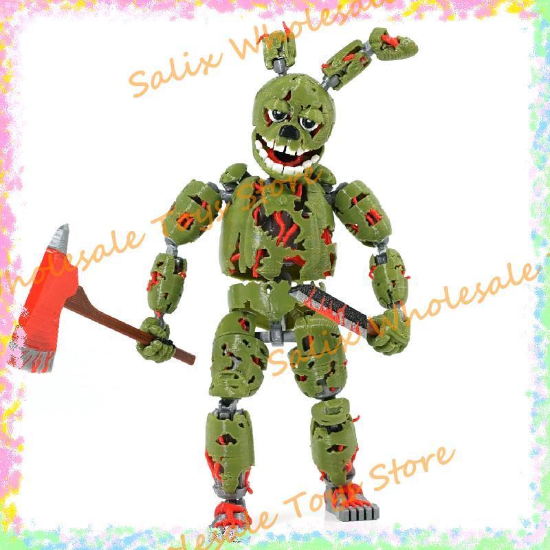 New 3d Printed Pizza Five Nights At Freddy's 3 Springtrap T13 Multi-Jointed Movable Shapeshift Action Figure Toys