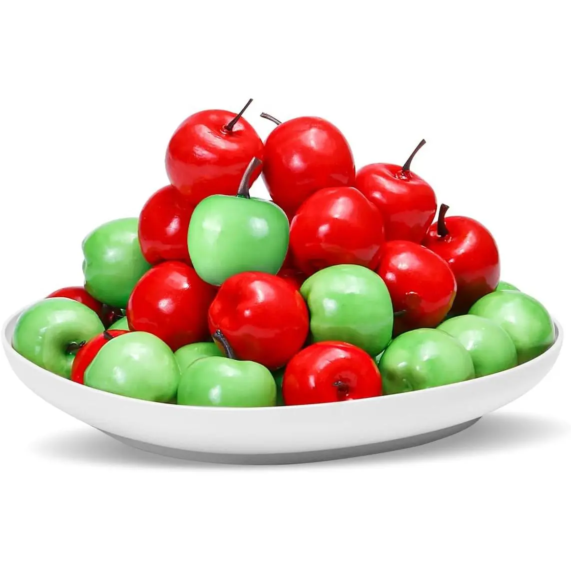 40 count Artificial Apples  Fruits Apples Lifelike  Decorative Realistic Red Green Apples for   Fruit Bowl Basket Christmas Tree Decorations Photography Props