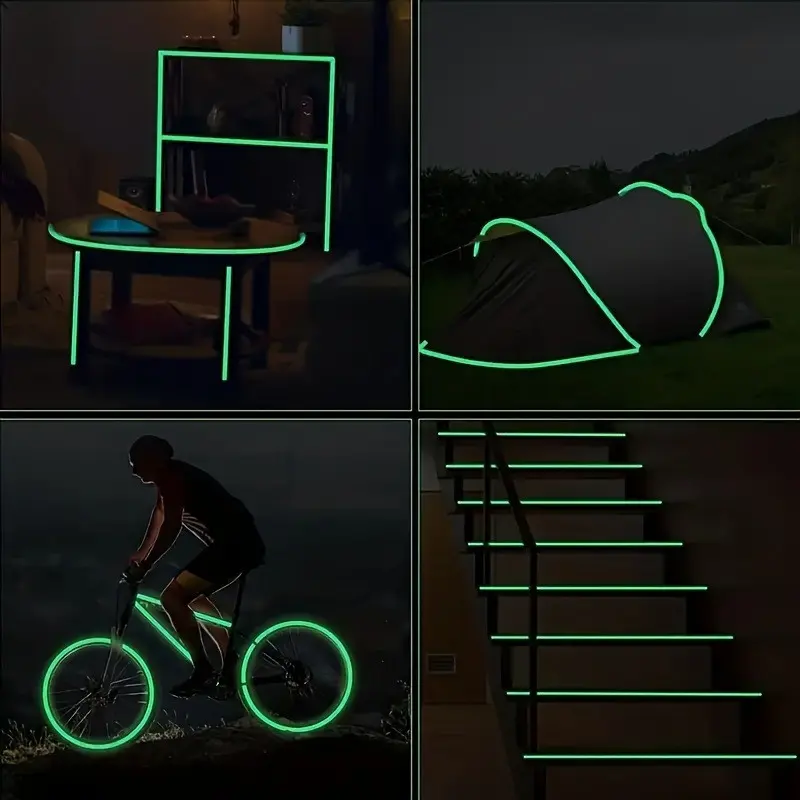 Glowing Fluorescent Tape, High Visibility Safety Tape for Bicycles and Fishing Rods, Home Decorative Decoration Adhesive Tape