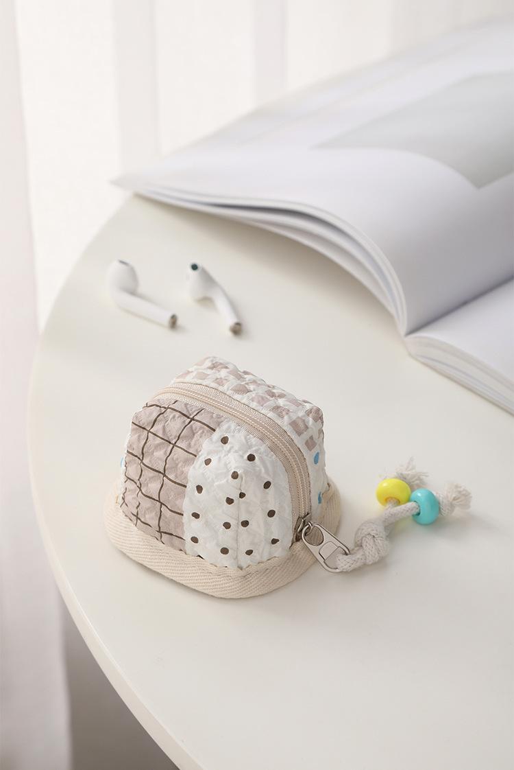 Mini Cute AirPods Case – Soft Portable Earbud Pouch for Women, Small Bluetooth Headphone Holder with Flip Cover, Travel Essential