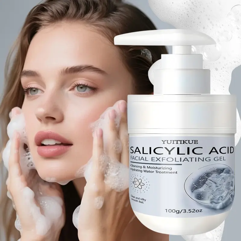 Yuitikue Salicylic Acid Facial Exfoliating Gel, Deep Cleansing, Removes Blackheads & Acne, Gentle Exfoliation, Improves Rough Skin, Full Body Use, 100g