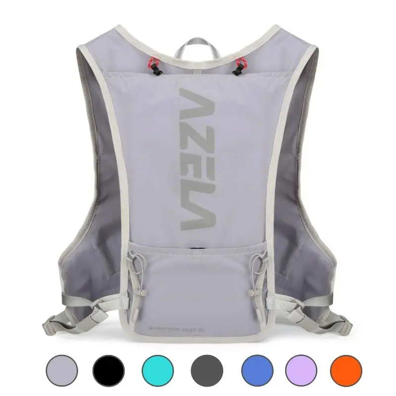 AZELA Ultralight Thin Hydration Vest Pack Reflective Trail Anti-bounce Running Hydration Backpack Outdoor Sports Chest Pack for Marathon Cycling Hiking