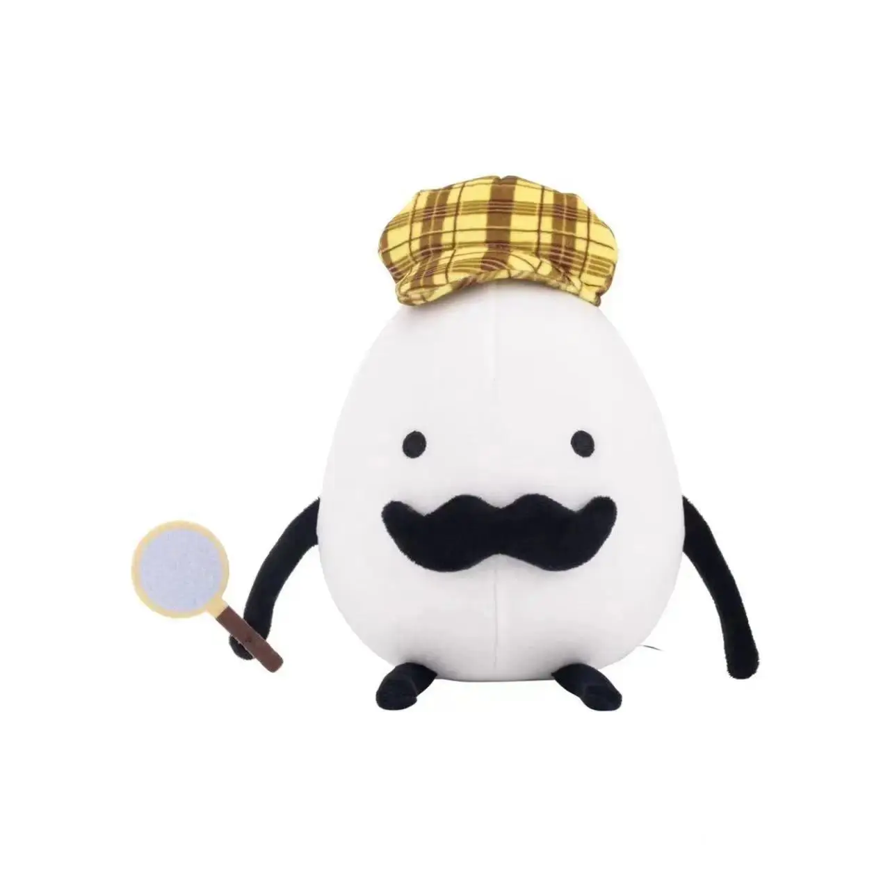 25cm Soft Filled New Detective Egg Stuffed Plushie, Cartoon Doll Pillow, Stress Relief Toy for Fans, Christmas-Birthday Gifts