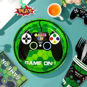 Video Game Birthday Party Decorations for Boys,194pcs Birthday Decorations&Tableware Set-Plates Cups Napkins Tablecloth Balloons Video Game Birthday Party Decorations for Boys,194pcs Birthday Decorations&Tableware Set-Plates Cups Napkins Tablecloth Balloons