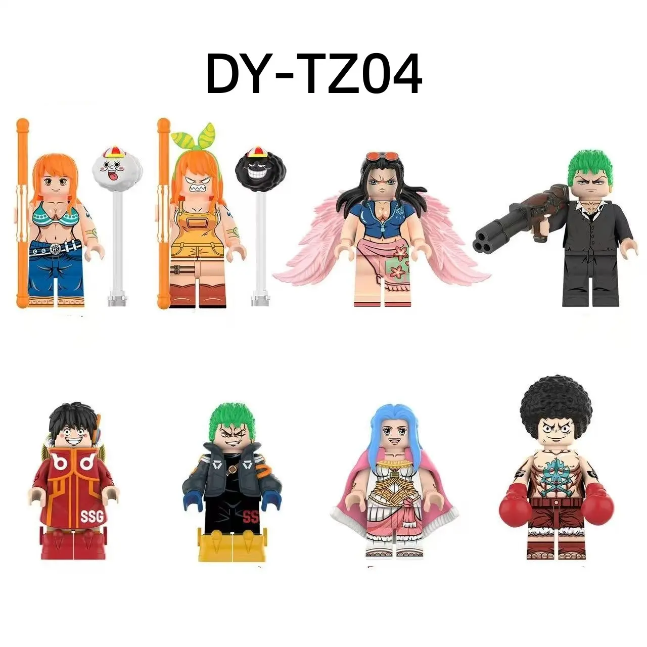 Dy-Tz04 Japanese Anime Building Block Figure Toy, Assemble Figurines, Fun Educational Playset, Perfect Gift for Kids & Collectors