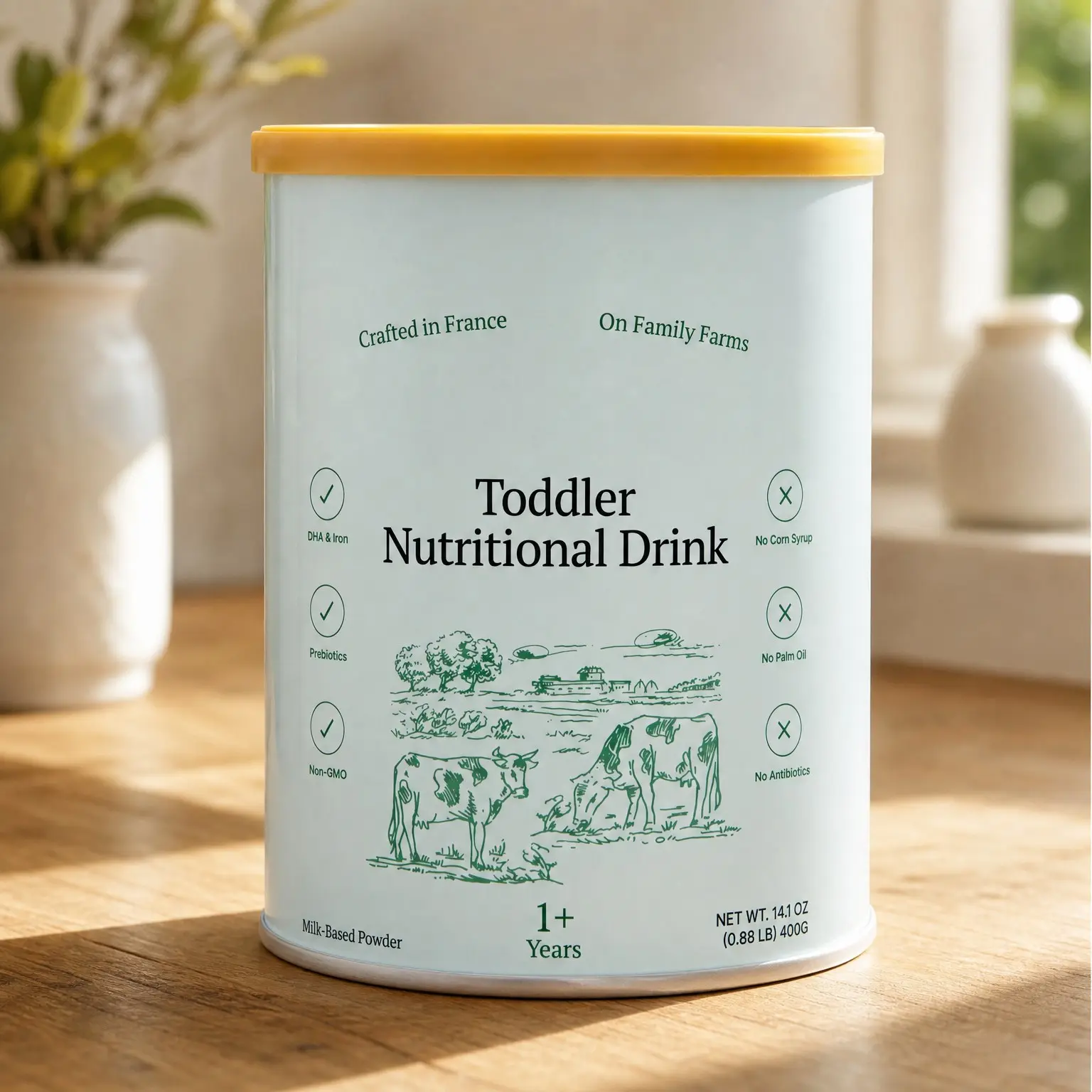 European Toddler Nutritional Milk Drink Powder | Made in France with Grass-Fed Milk | DHA, Iron & Protein | Non-GMO | Ideal for Smoothies & Picky Eaters | Ages 1+(Gift)