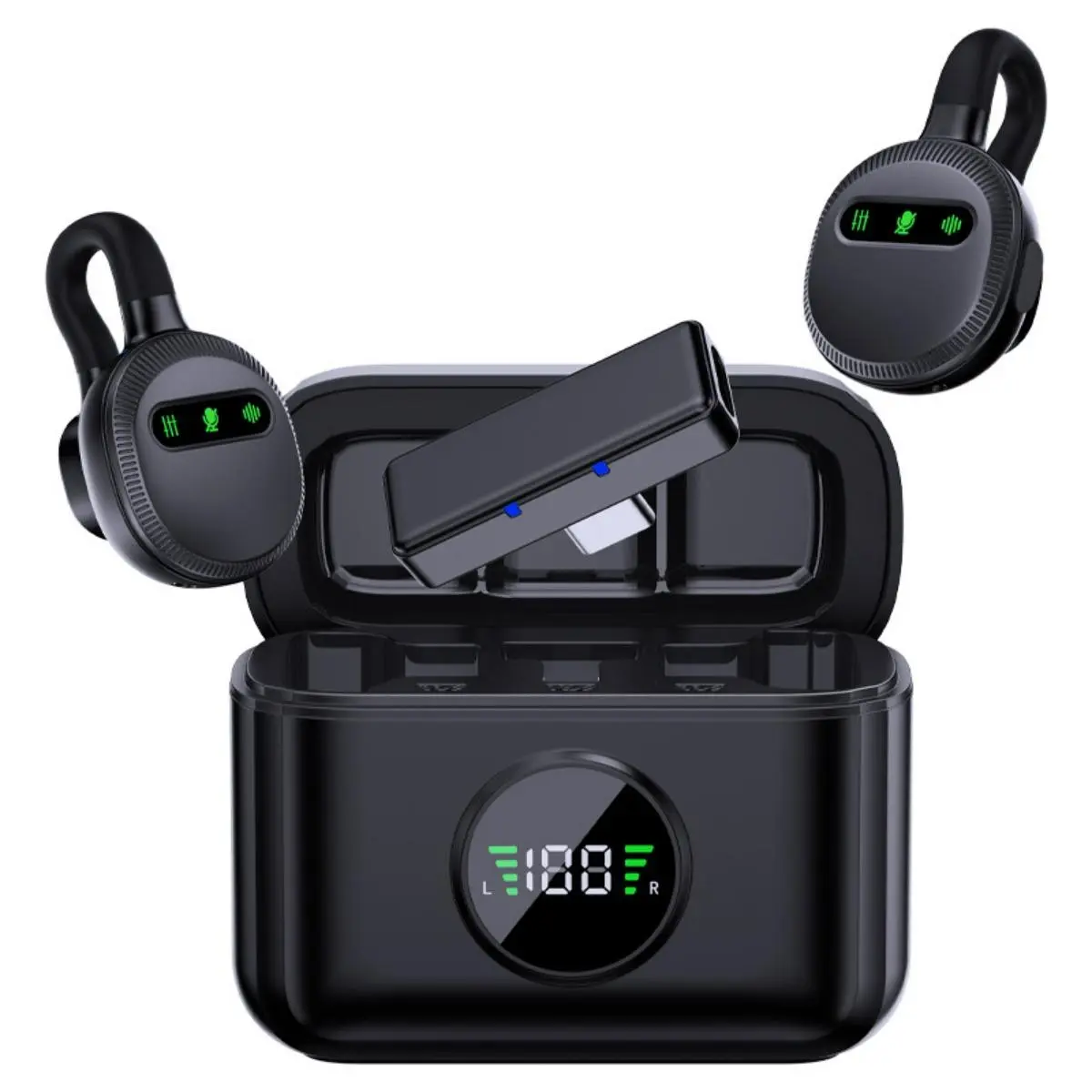 M51 Magnetic Clip Hidden Wireless Lavalier Mic Noise Cancelling for Live Streaming Recording#